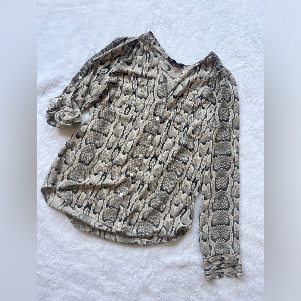 Express Snake Print Blouse, Perfect for the Office or Day to Night! Size S